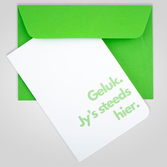 kaartije.sak | Geluk. Jy's steeds hier.